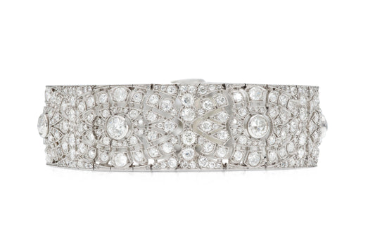 Antique Art Deco 1920s 25.00 Carat Diamond Bracelet