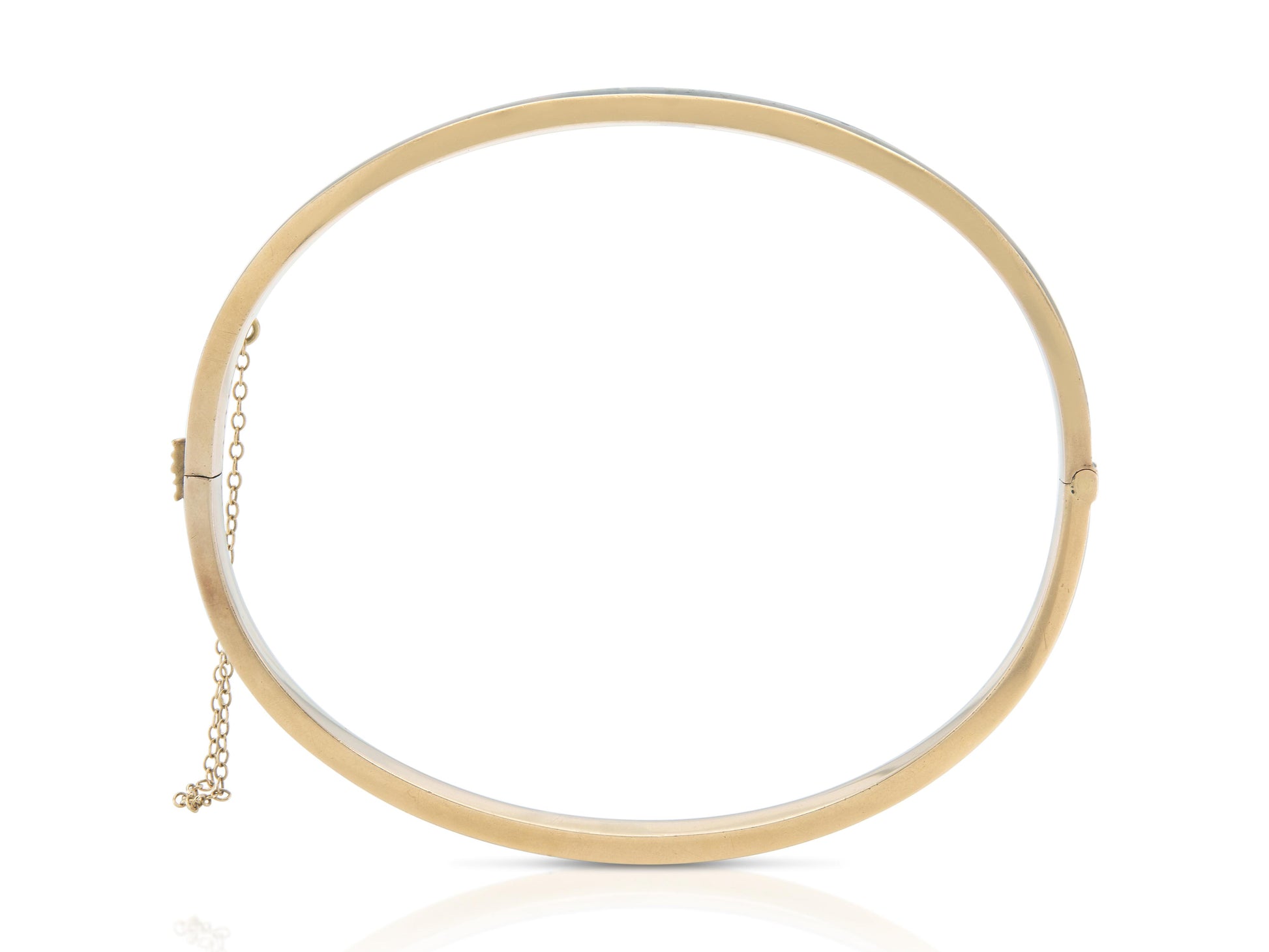 Antique Victorian Black Enamel Hinged Bangle