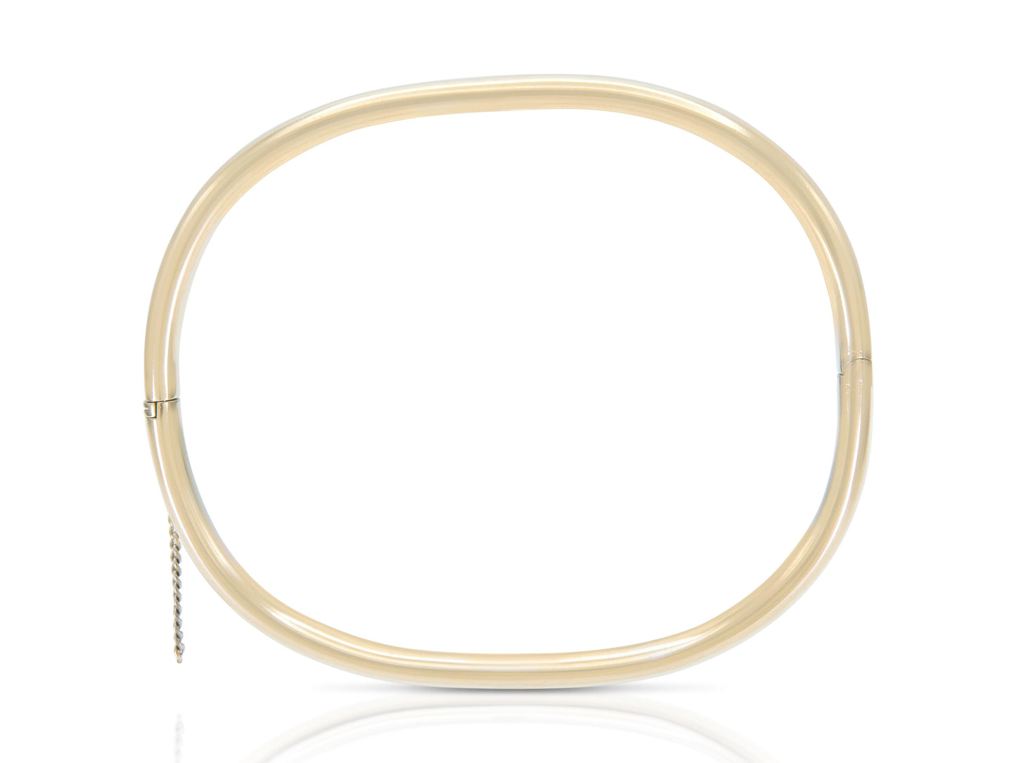 Gold Hinged Rectangular Bangle