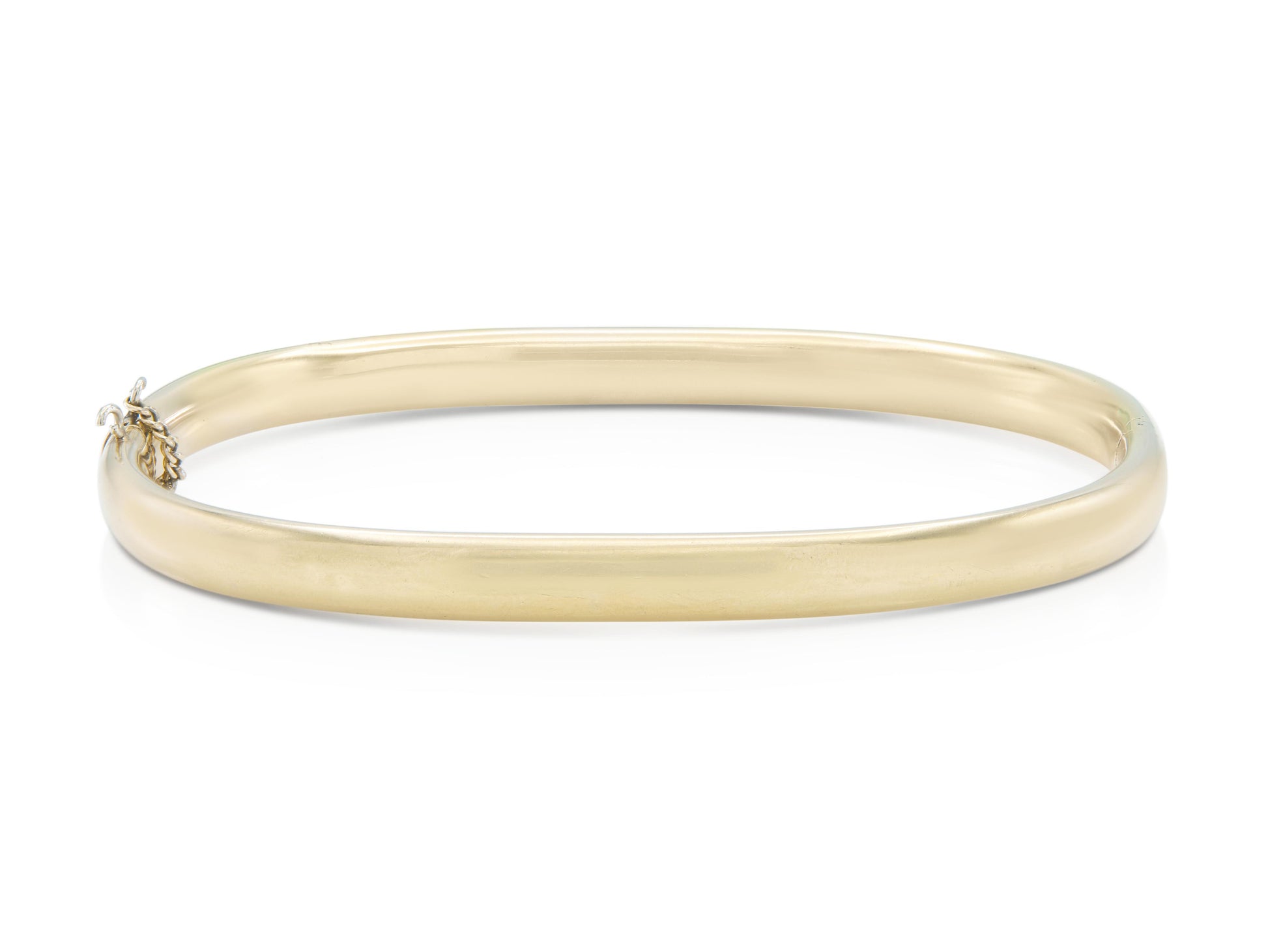 Gold Hinged Rectangular Bangle