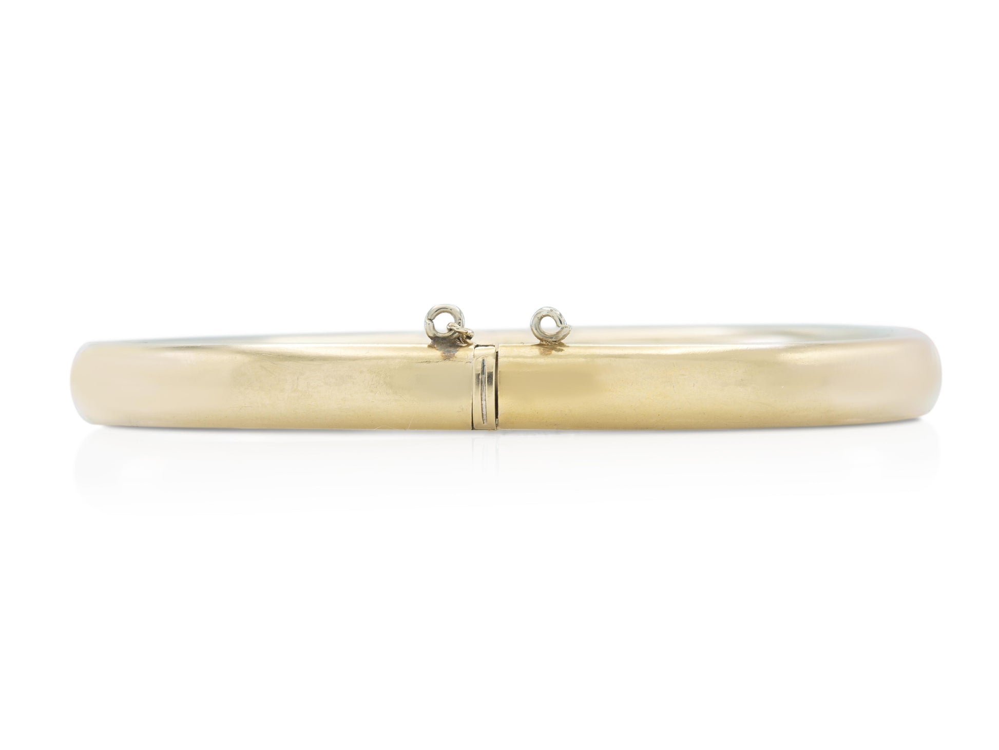Gold Hinged Rectangular Bangle