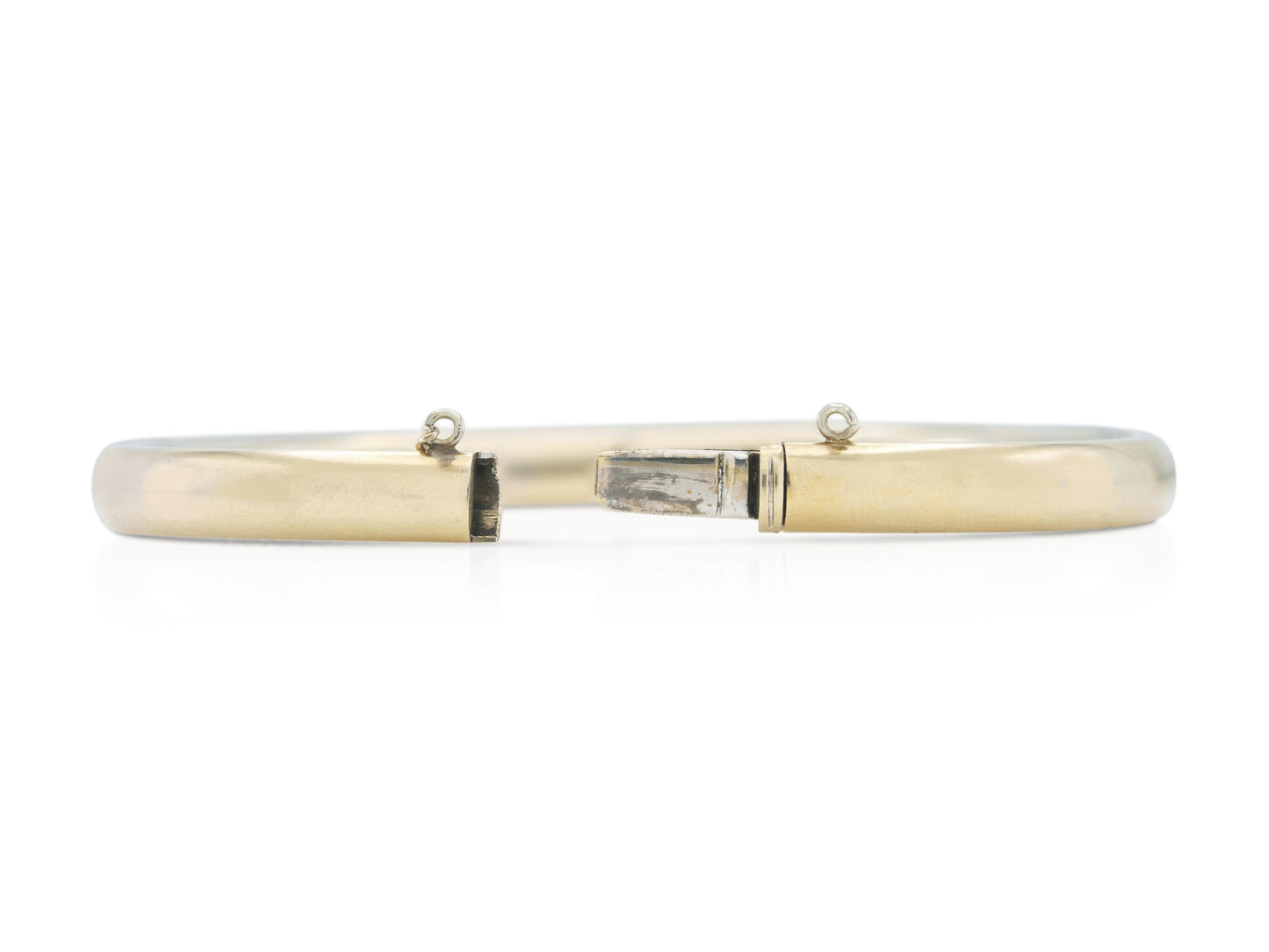 Gold Hinged Rectangular Bangle