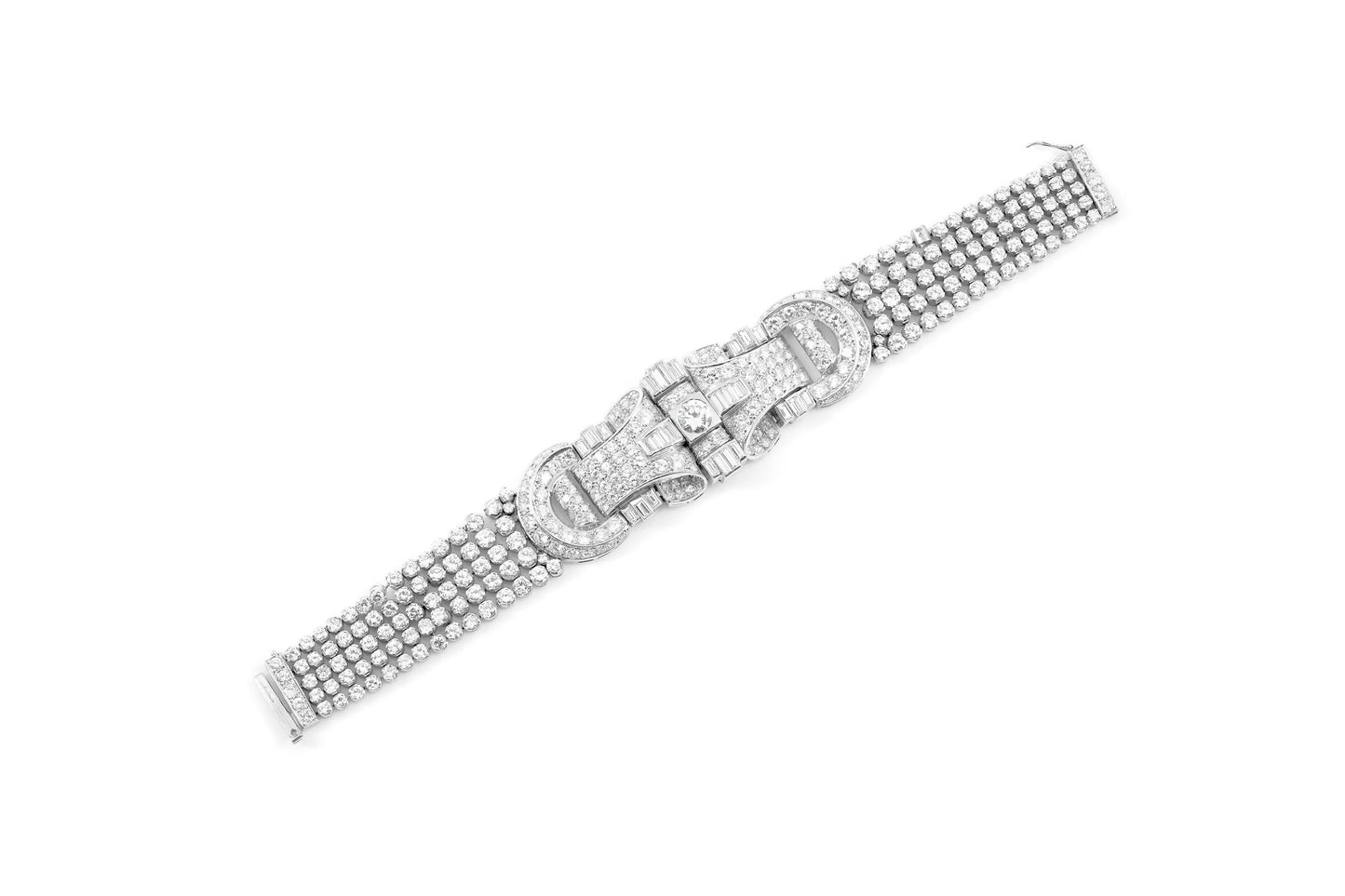 Vintage 1940s 40.00 Carat Diamond Bracelet