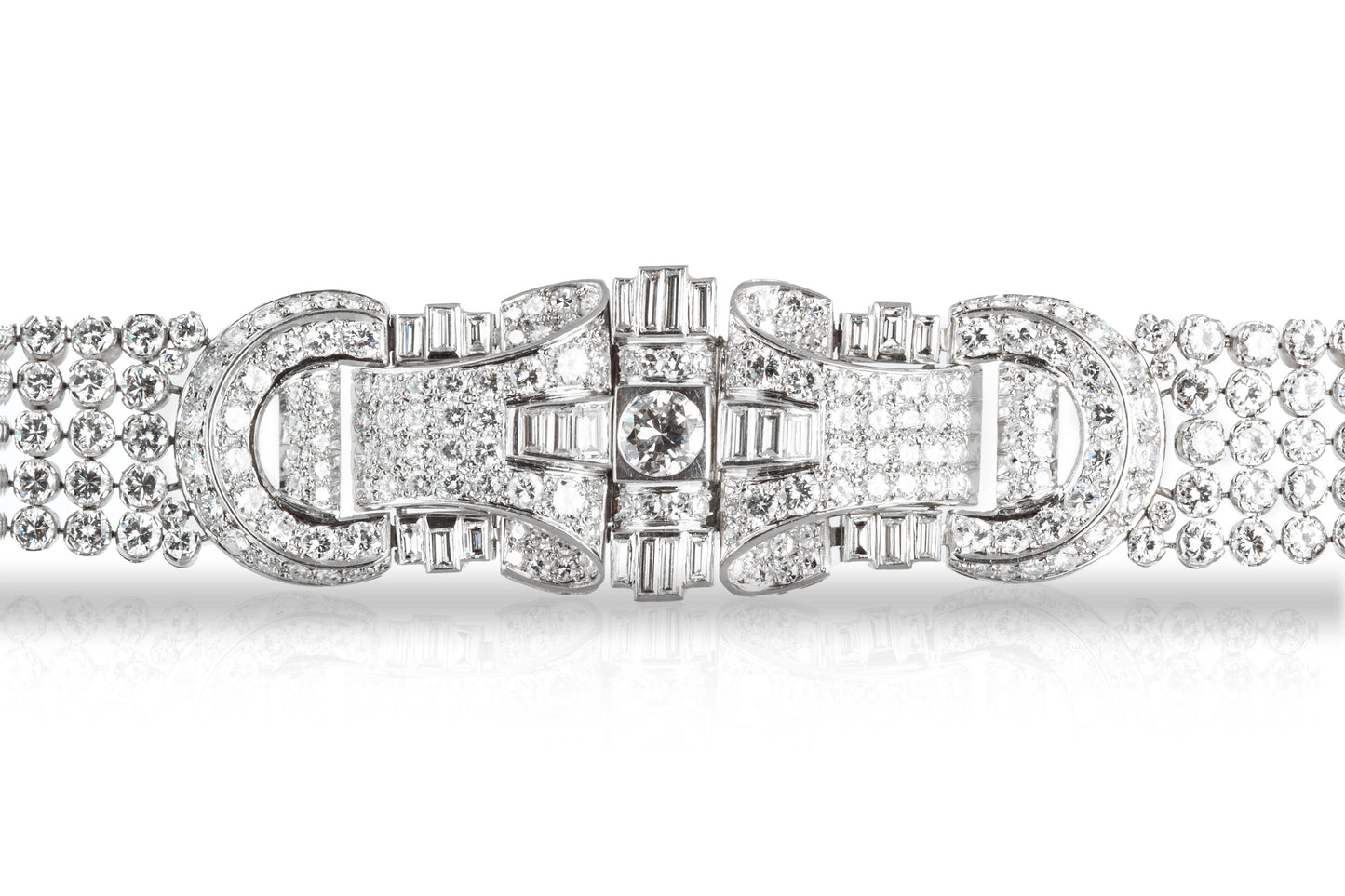 Vintage 1940s 40.00 Carat Diamond Bracelet