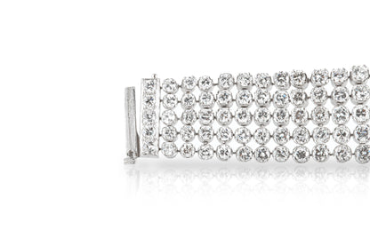 Vintage 1940s 40.00 Carat Diamond Bracelet