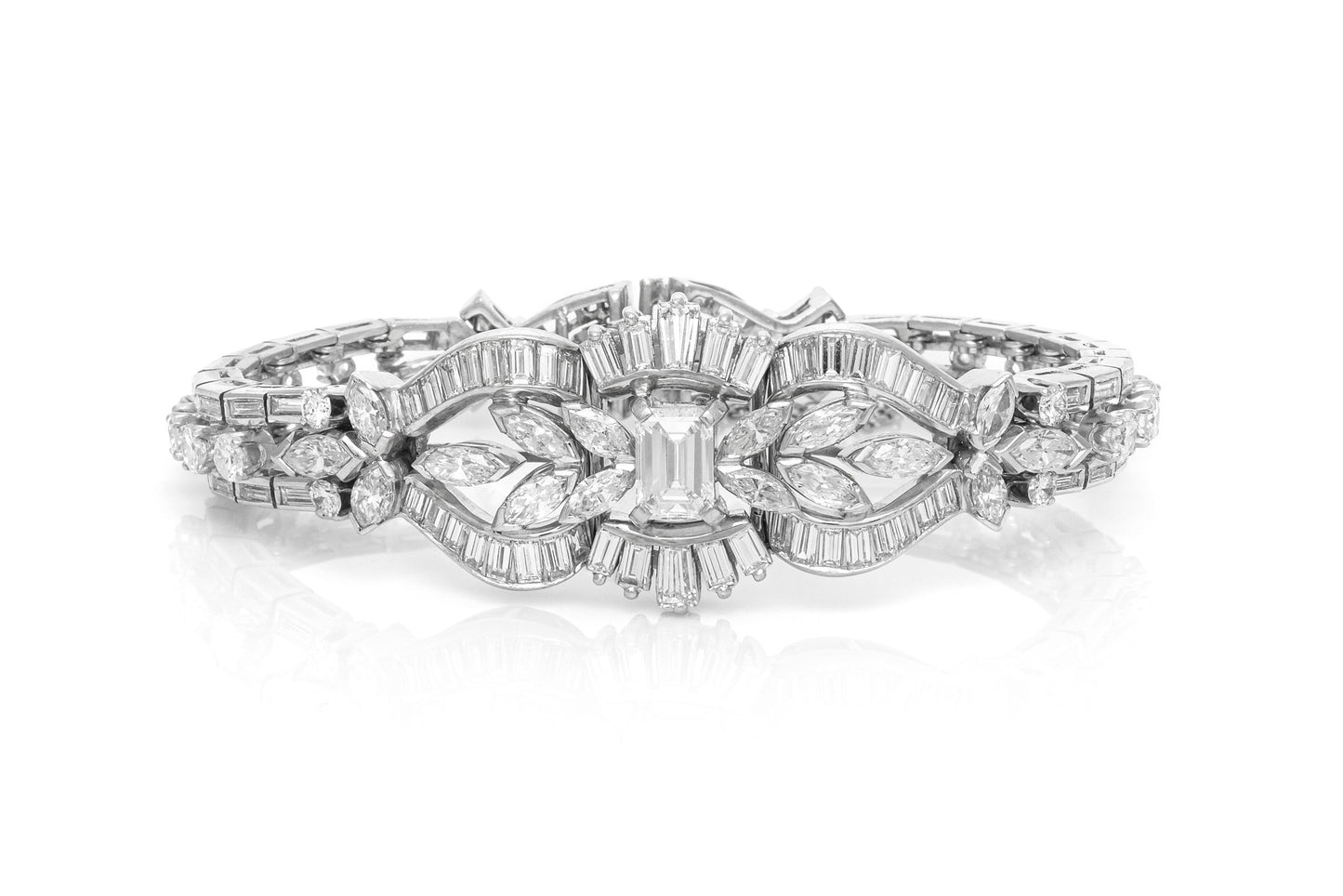 Vintage 1950s 13.50 Carat Diamond Bracelet