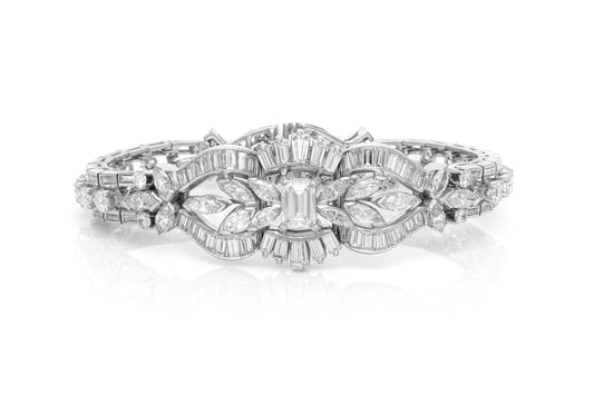 Vintage 1950s 13.50 Carat Diamond Bracelet