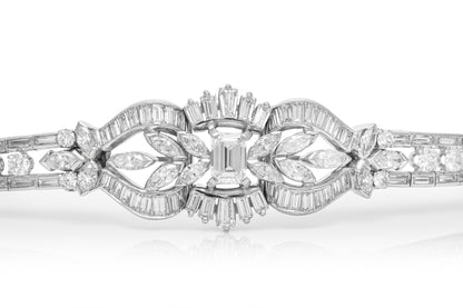 Vintage 1950s 13.50 Carat Diamond Bracelet