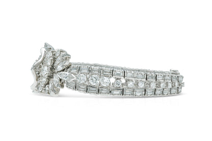 Vintage 1950s 15.00 Carat Diamond Bracelet