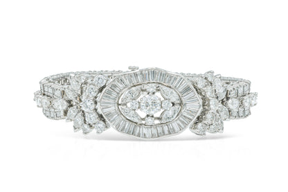 Vintage 1950s 15.00 Carat Diamond Bracelet