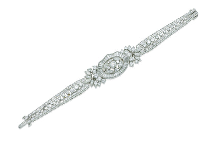 Vintage 1950s 15.00 Carat Diamond Bracelet