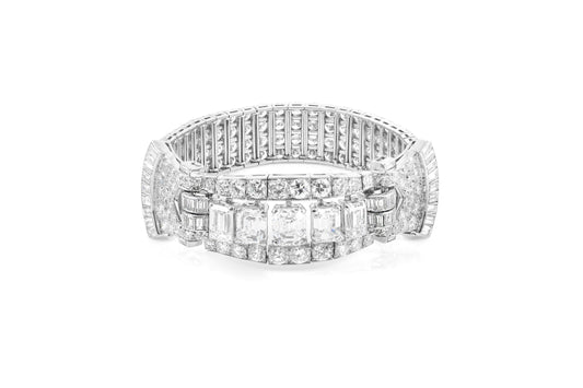 Vintage 1940s 30.73 Carat Diamond Bracelet