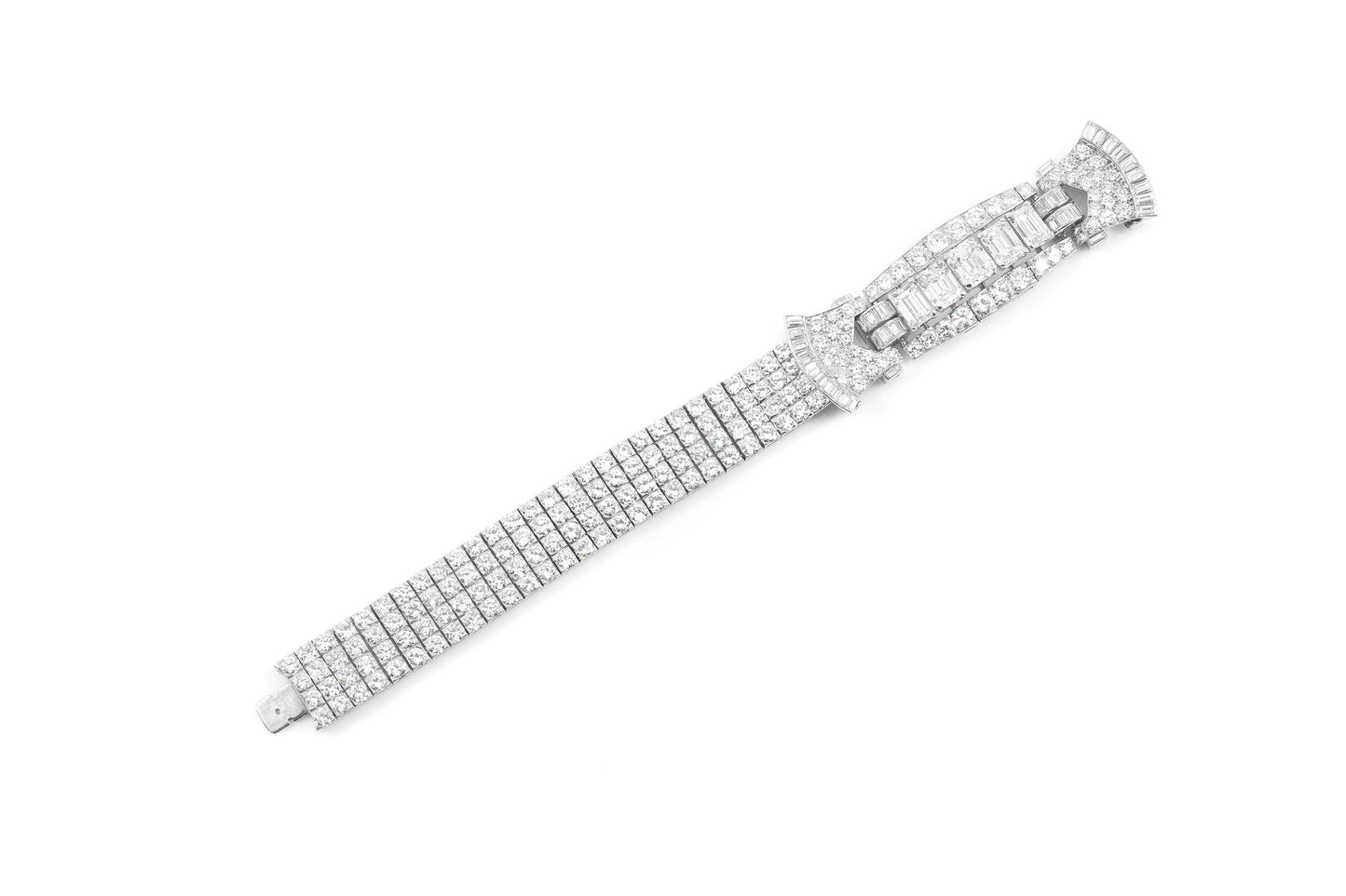 Vintage 1940s 30.73 Carat Diamond Bracelet