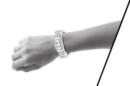 Vintage 1940s 30.73 Carat Diamond Bracelet