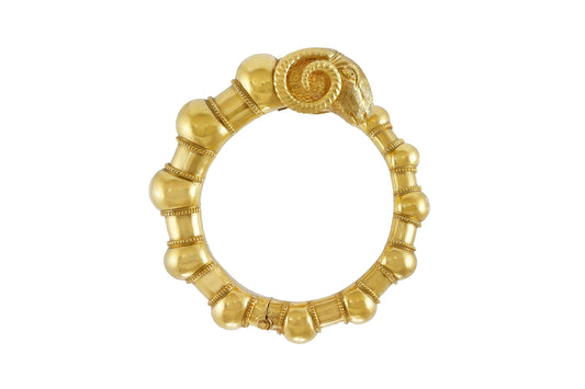 Vintage 1970s Gold Ram Bracelet