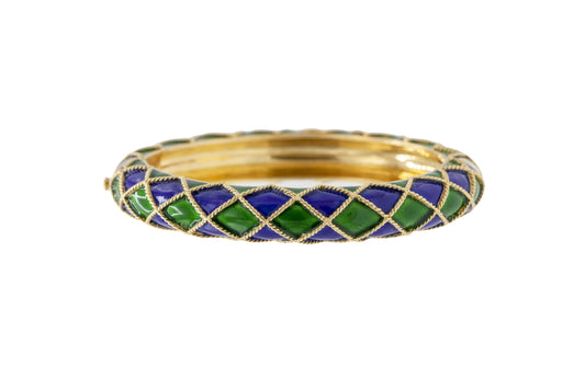 Vintage 1980s Mauboussin Enamel Bangle