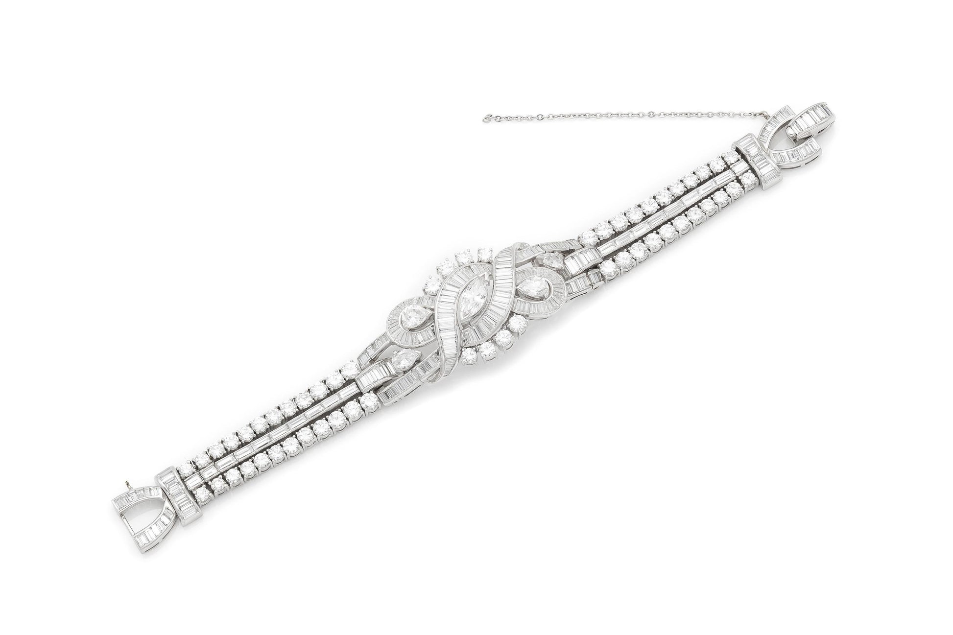 Vintage 1950s 25.00 Carat Diamond Bracelet