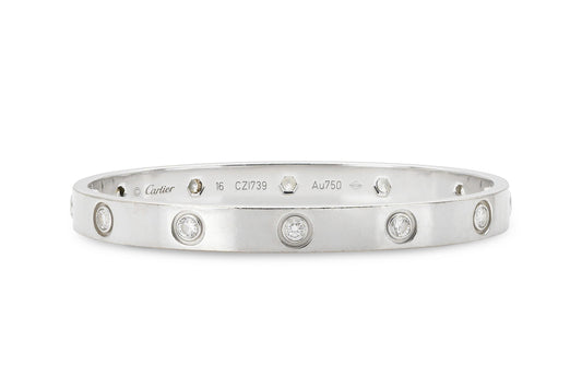 Cartier Love Bracelet with 10 Diamonds