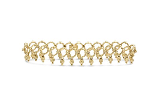 Vintage 1990s Tiffany & Co. Gold Circles and Beads Bracelet