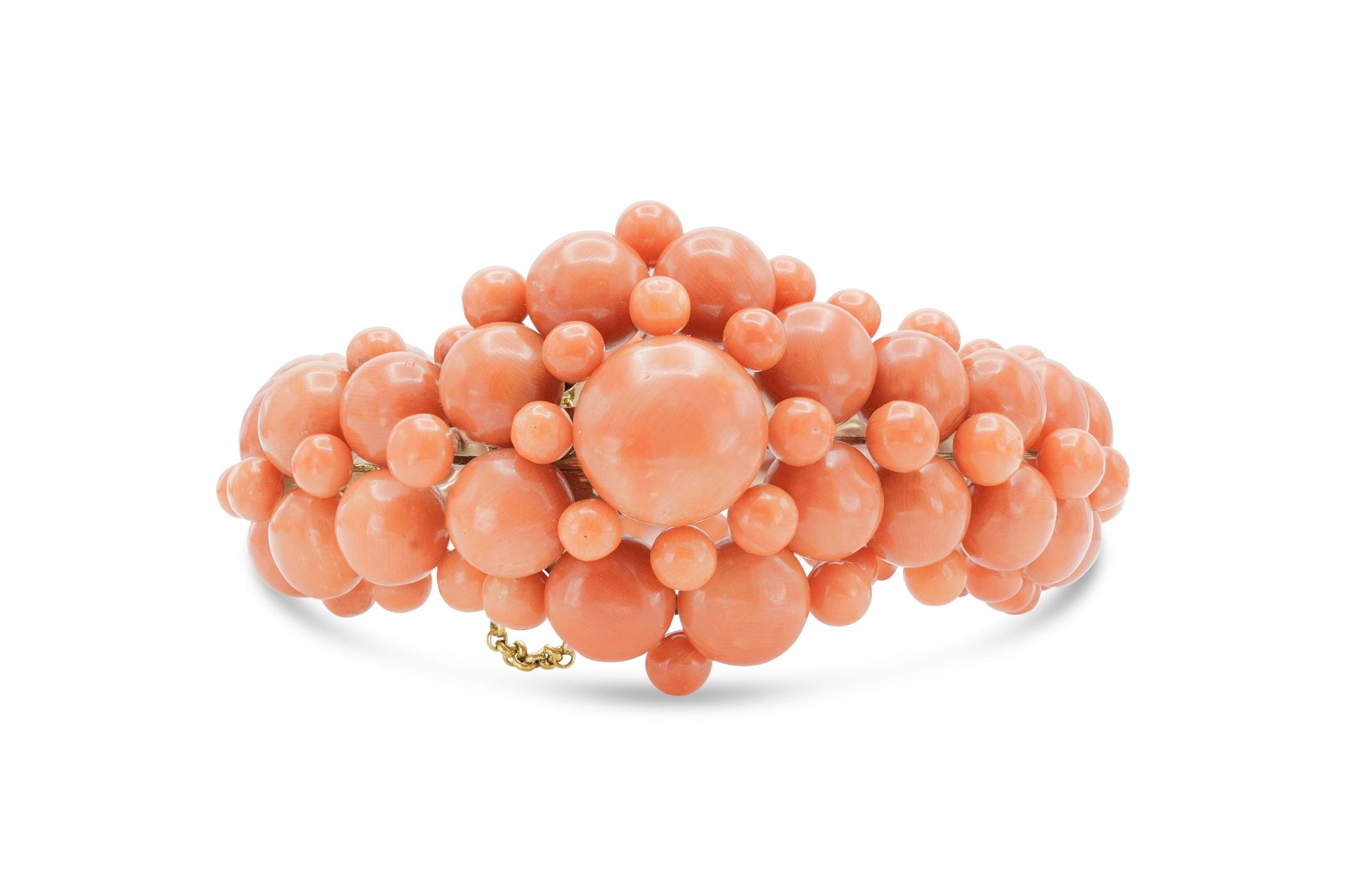 Antique Victorian Coral Beads Bracelet