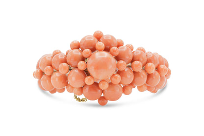 Antique Victorian Coral Beads Bracelet