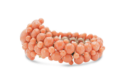 Antique Victorian Coral Beads Bracelet
