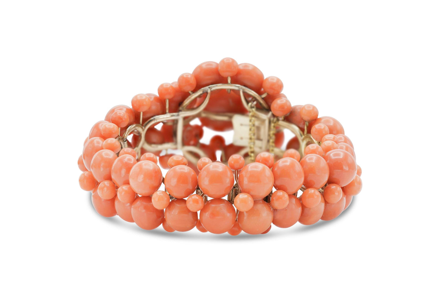 Antique Victorian Coral Beads Bracelet