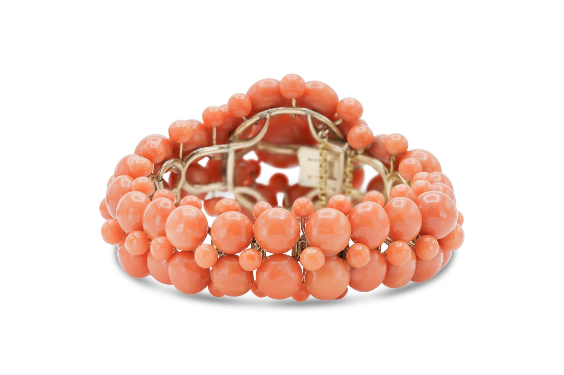 Antique Victorian Coral Beads Bracelet
