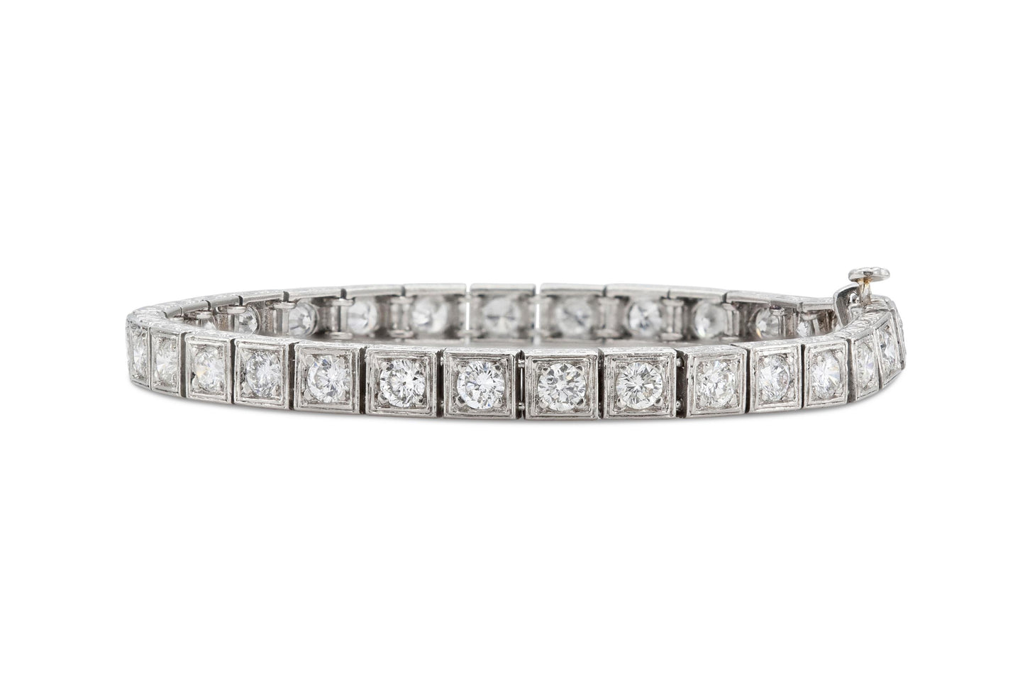 Vintage 1940s 5.15 Carat Diamond Line Bracelet