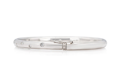 Tiffany & Co. Etoile Platinum Diamond Bangle Bracelet