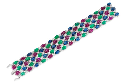 Tutti Frutti Cabochon Multi-Gem Bracelet