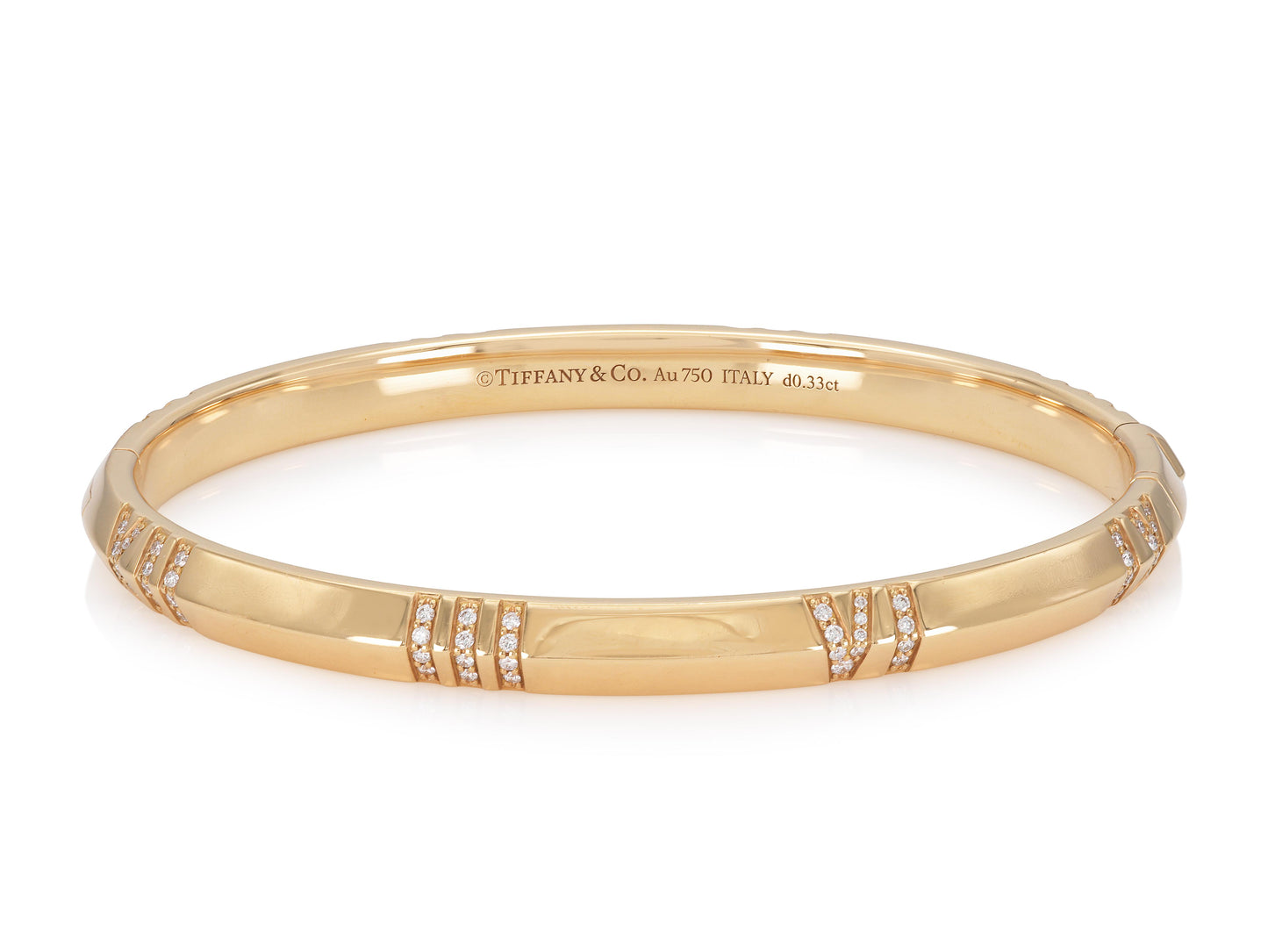 Tiffany & Co. Atlas Bangle Bracelet with Diamonds