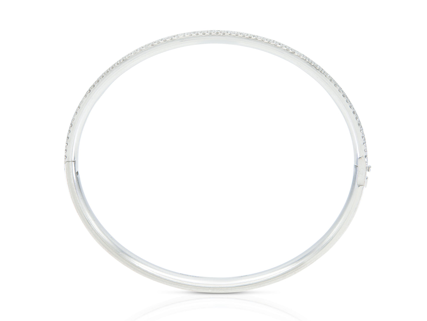 Tiffany & Co. 2.10 Carat Diamond Metro Hinged Bangle Bracelet