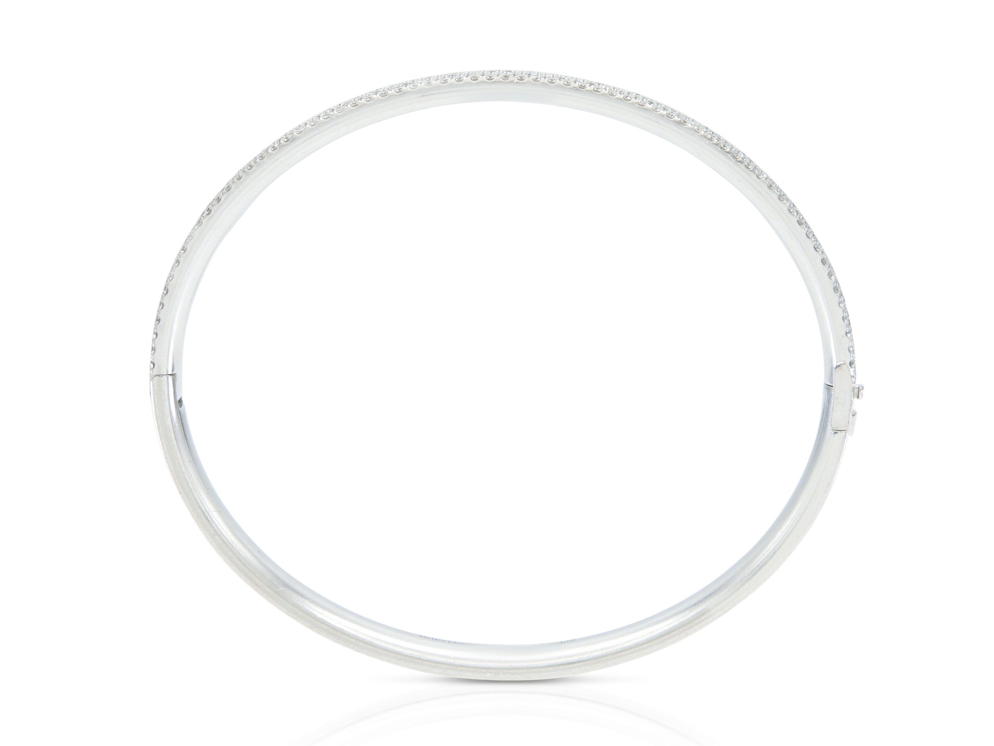 Tiffany & Co. 2.10 Carat Diamond Metro Hinged Bangle Bracelet