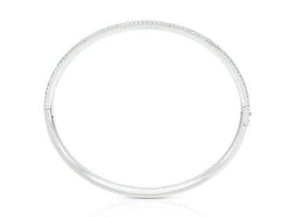 Tiffany & Co. 2.10 Carat Diamond Metro Hinged Bangle Bracelet