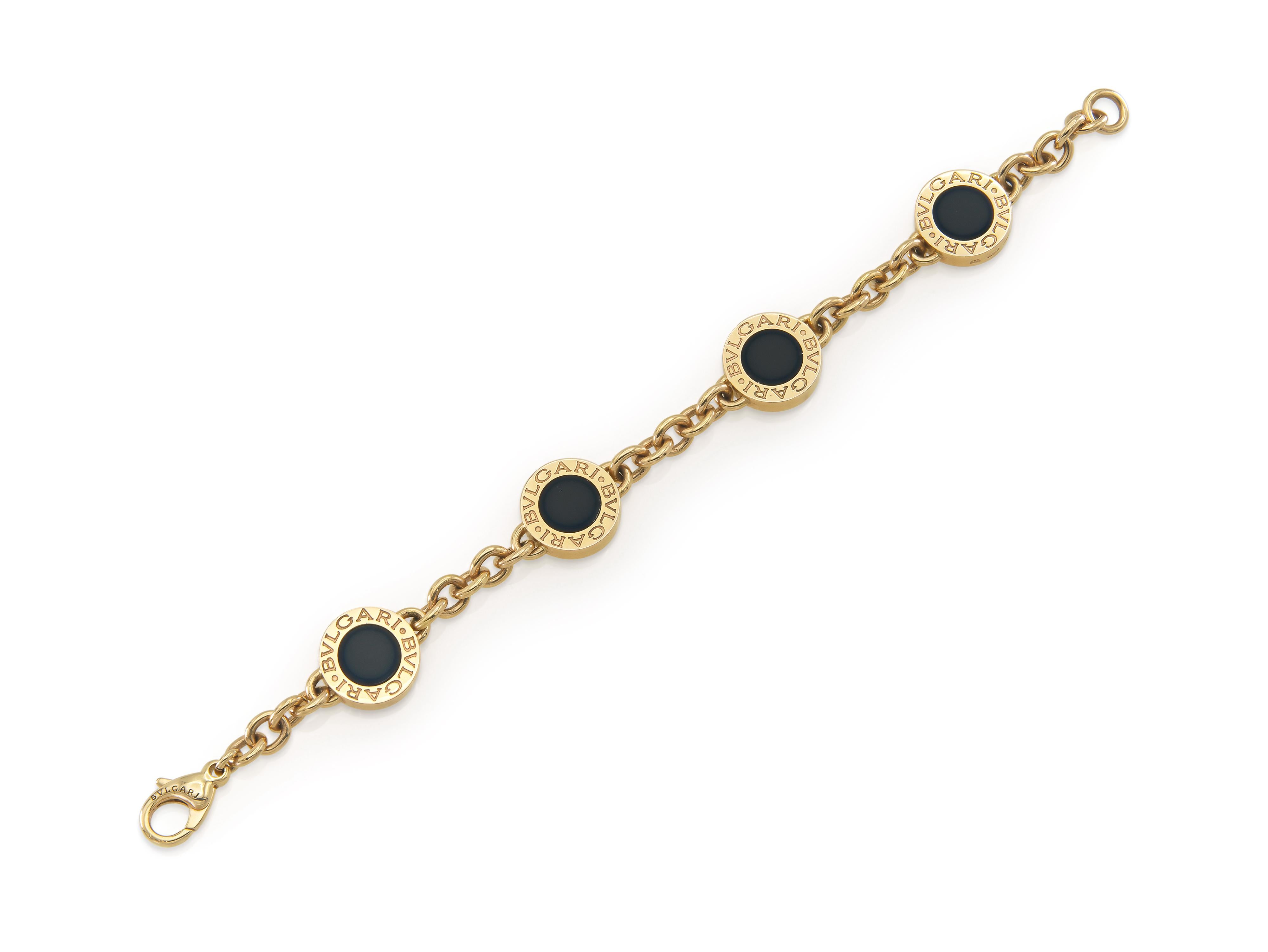 BVLGARI チャーム ゴールド ブラック Bvlgari Bvlgari Double-Sided Mother of Pearl and Onyx Bracelet