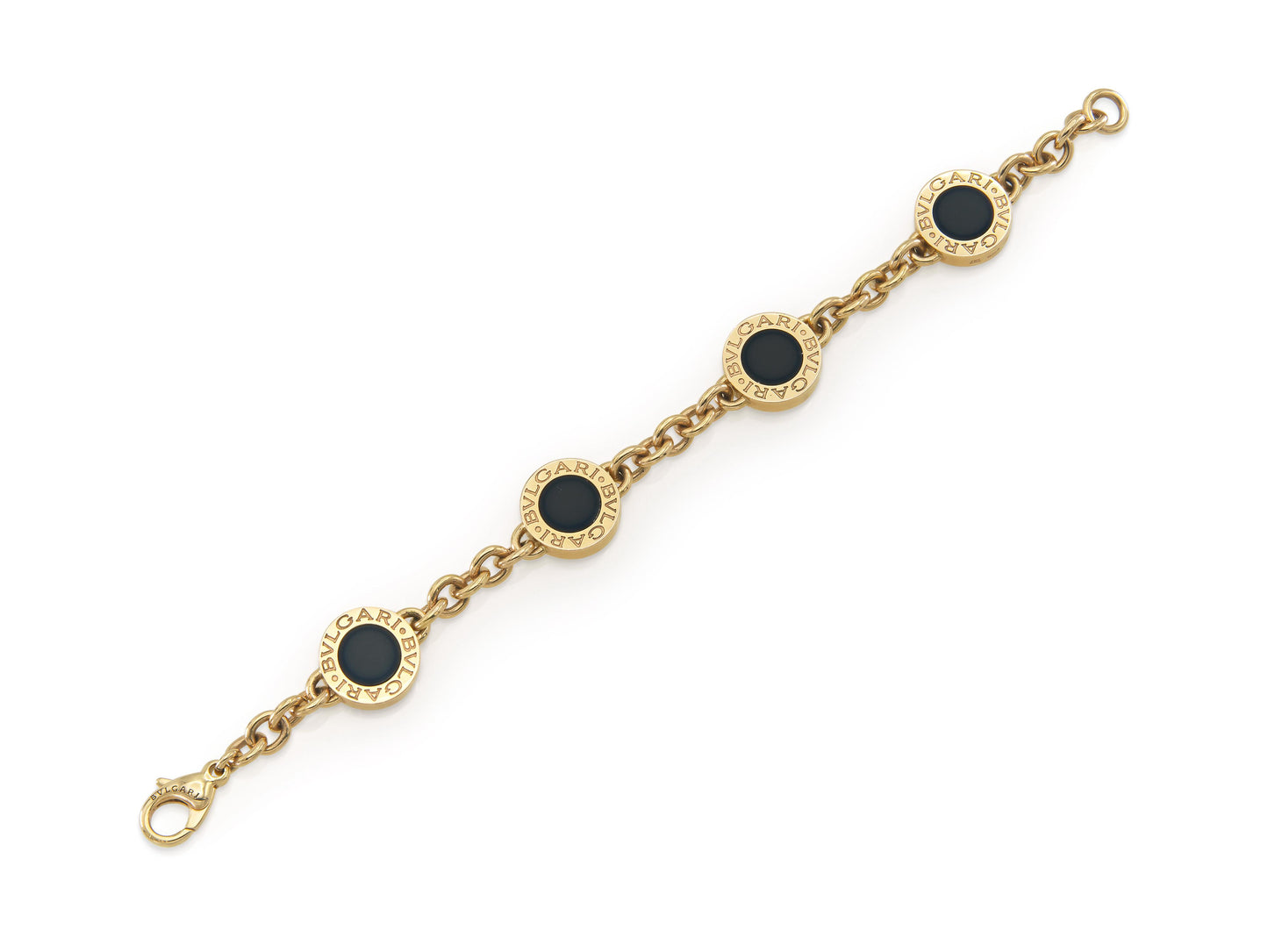 Bvlgari Bvlgari Double-Sided Mother of Pearl and Onyx Bracelet