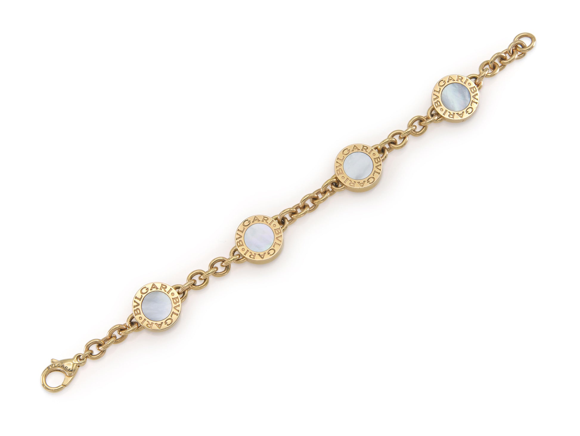 Bvlgari Bvlgari Double-Sided Mother of Pearl and Onyx Bracelet