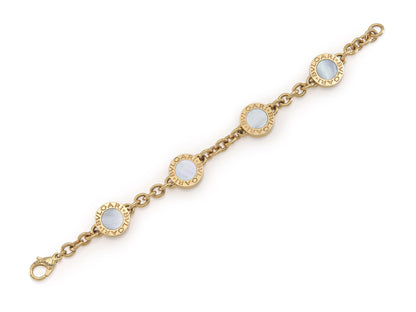 Bvlgari Bvlgari Double-Sided Mother of Pearl and Onyx Bracelet