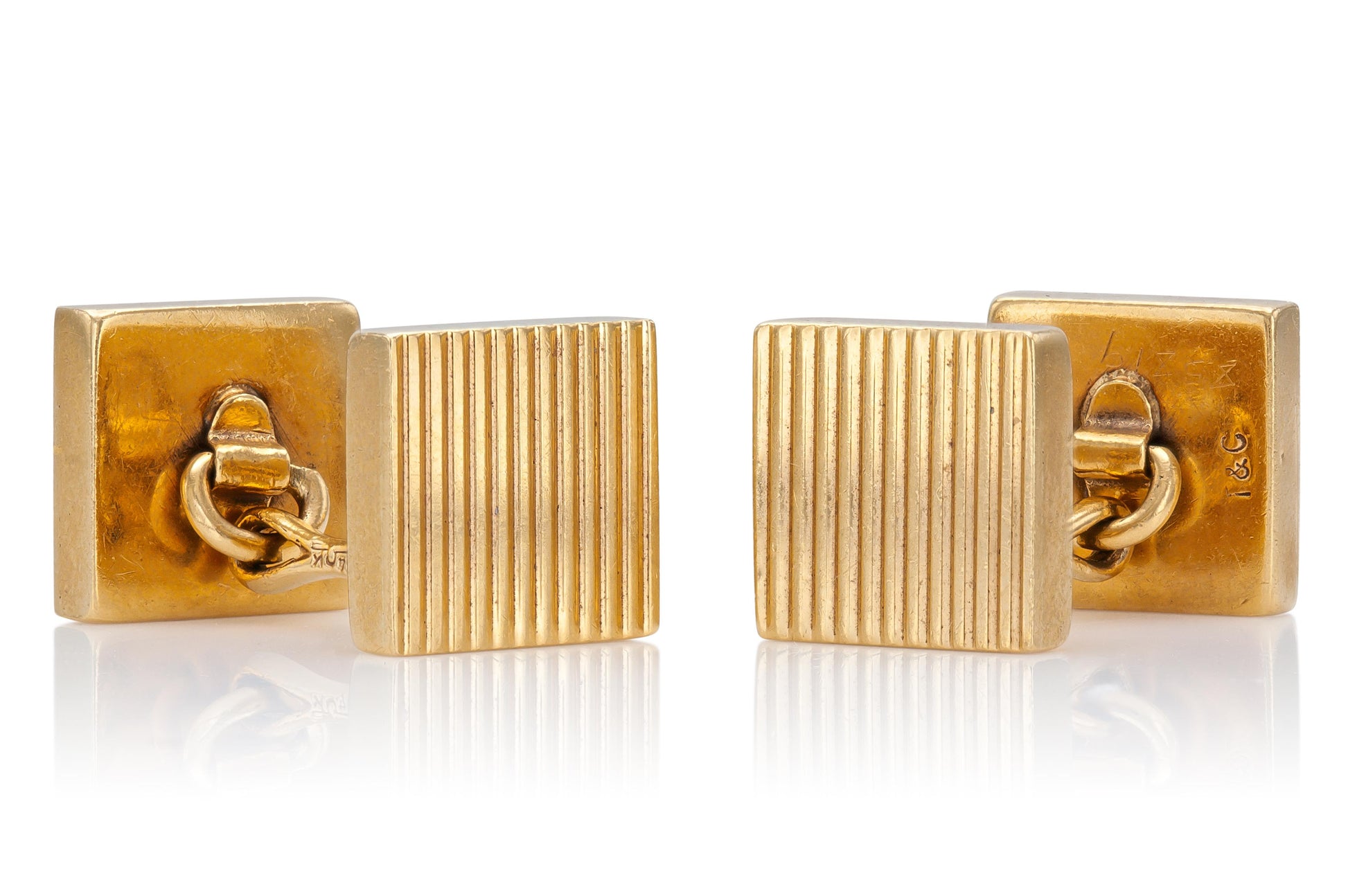 Vintage 1940s Retro Tiffany & Co. Rigged Square Cufflinks