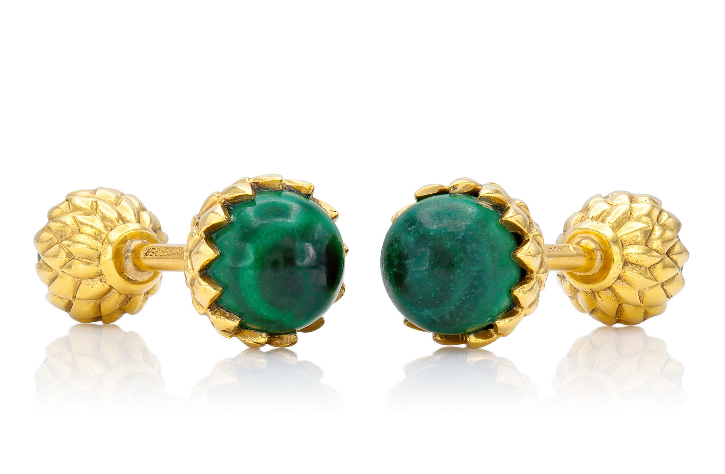 Tiffany & Co. Jean Schlumberger Malachite Acorn Cufflinks