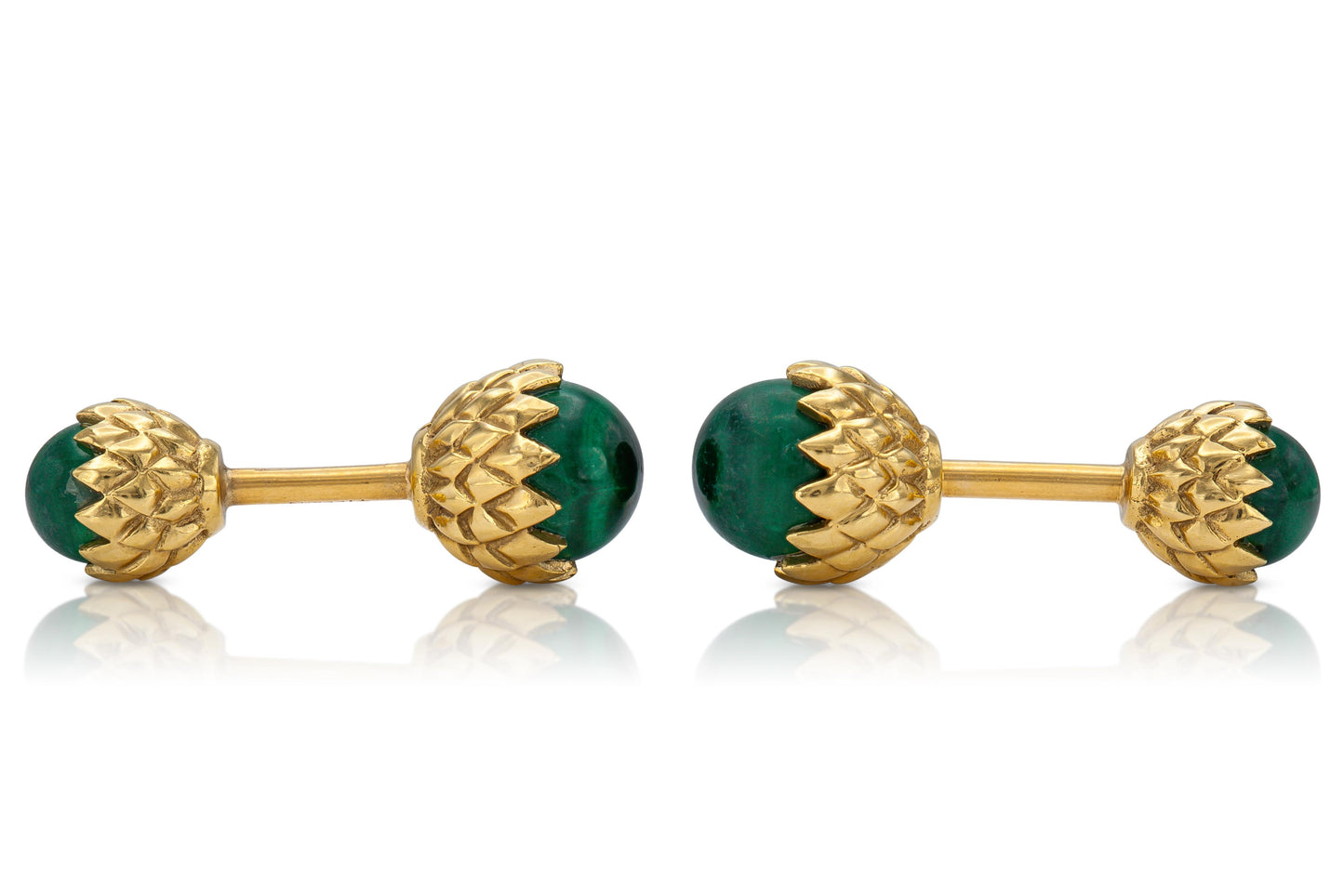 Tiffany & Co. Jean Schlumberger Malachite Acorn Cufflinks