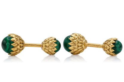 Tiffany & Co. Jean Schlumberger Malachite Acorn Cufflinks