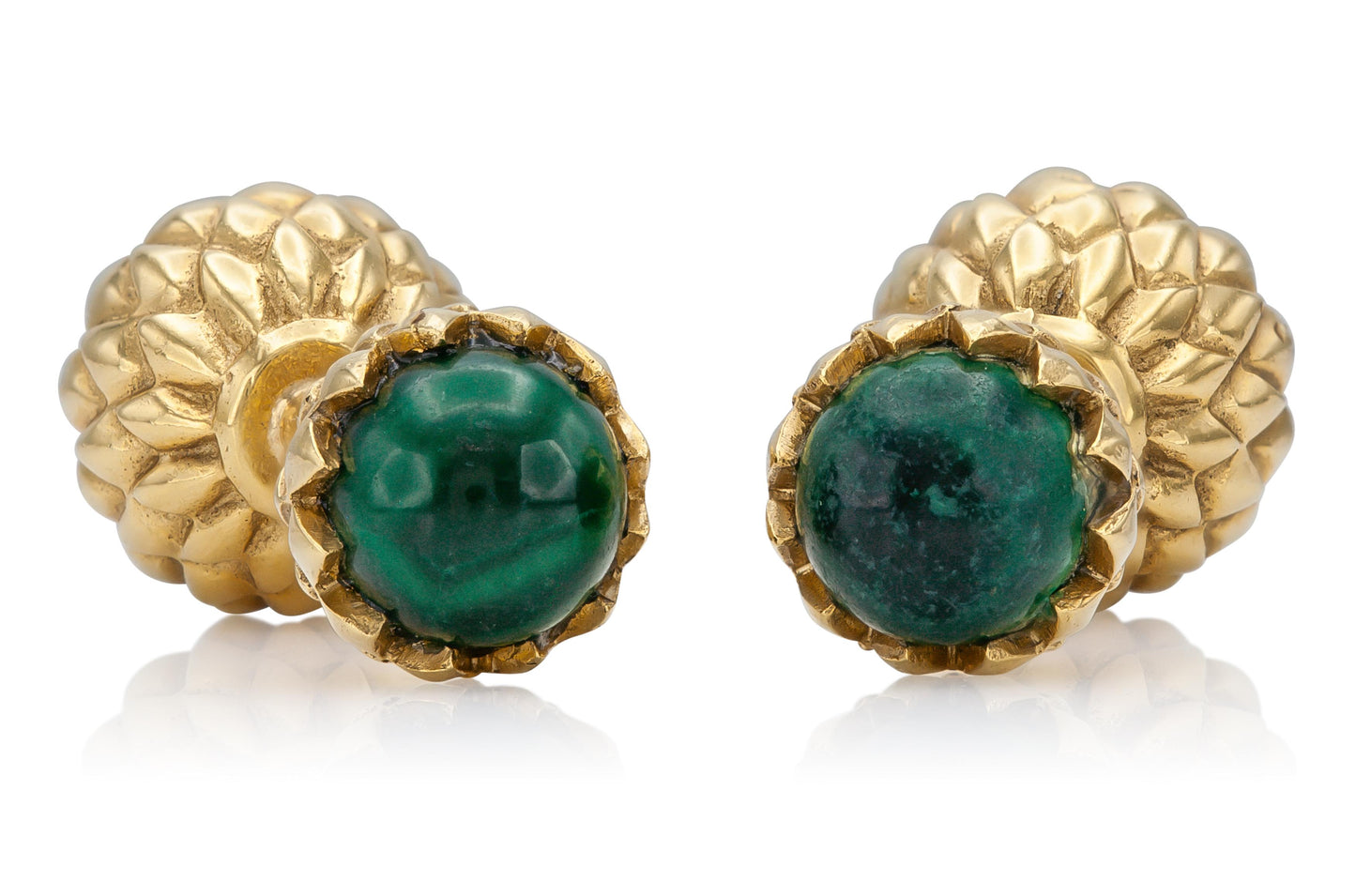 Tiffany & Co. Jean Schlumberger Malachite Acorn Cufflinks