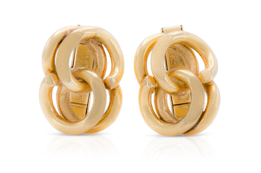 Vintage 1950s Gold Ling Cufflinks