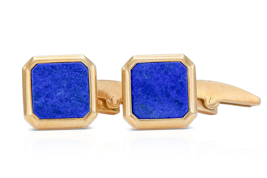 Vintage 1980s Lapis Lazuli Cufflinks