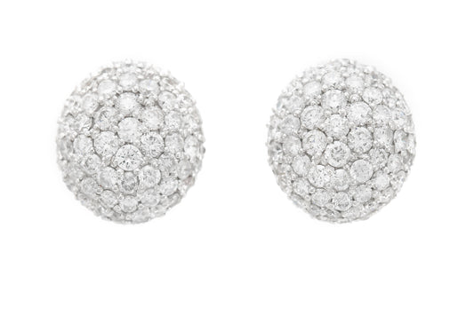 7.00 Carat Diamond Bombe Earrings