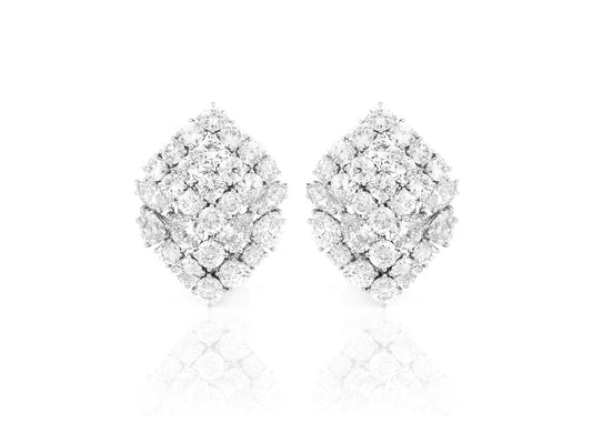 Vintage 1960s David Webb 20.00 Carat Diamond Earrings