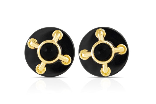 Vintage 1970s Aldo Cipullo Onyx Earrings