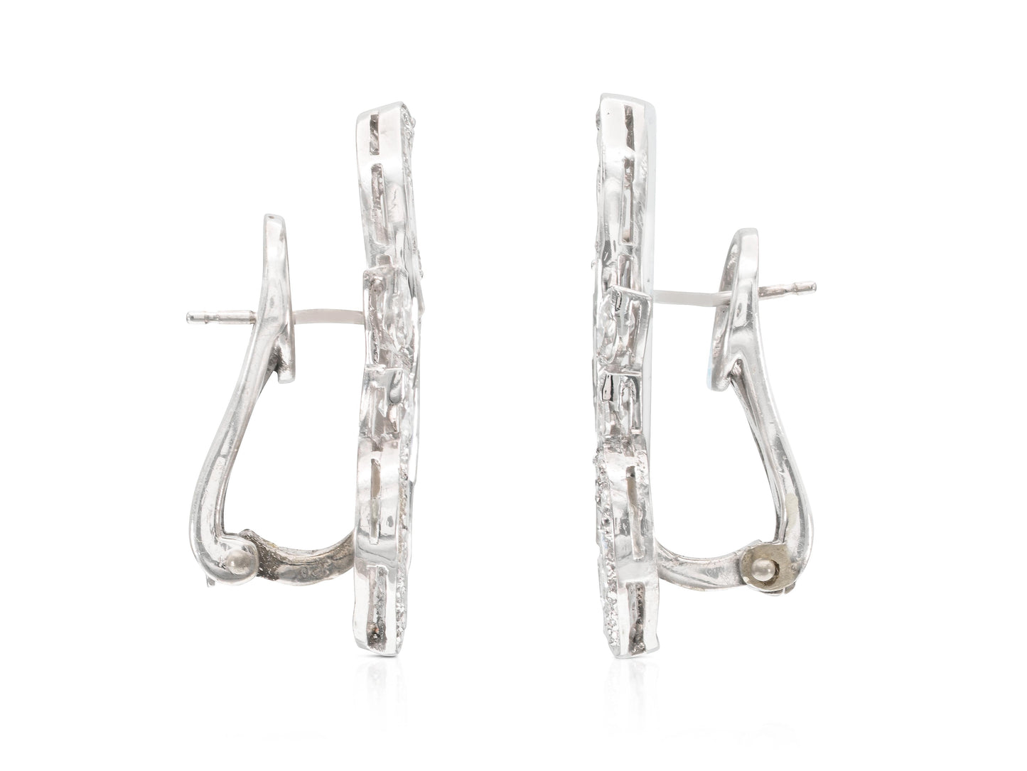 Vintage 1950s 4.00 Carat Diamond Earrings